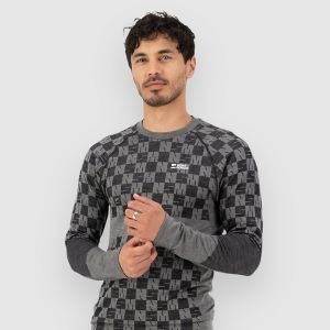 Prezzi Mons royale ascender merino base layer top dried sage / black