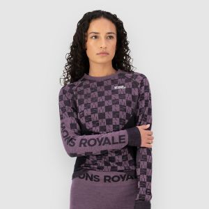 Prezzi Mons royale ascender merino base layer top mauve / black
