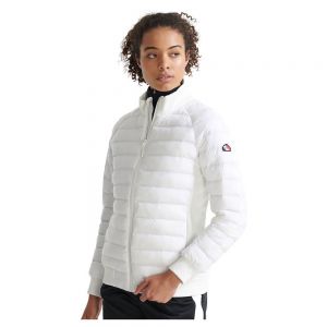 Prezzi Superdry motion hybrid mid jacket bianco s donna