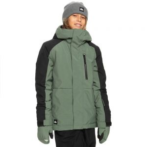 Prezzi Quiksilver mission block jacket verde 10 years ragazzo