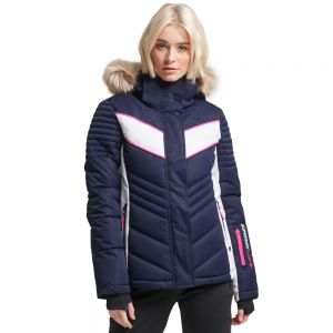 Prezzi Superdry ski luxe jacket blu xl donna