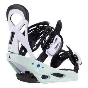 Prezzi Burton mission smalls kids snowboard bindings bianco l