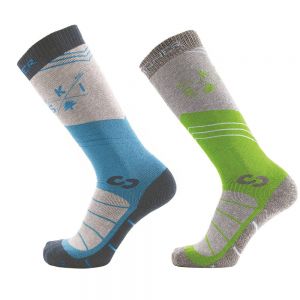 Prezzi Sinner mountain socks 2 pairs multicolor eu 39-41 uomo