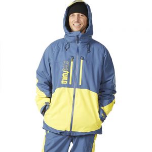 Prezzi Thirtytwo lashed hood jacket blu l uomo