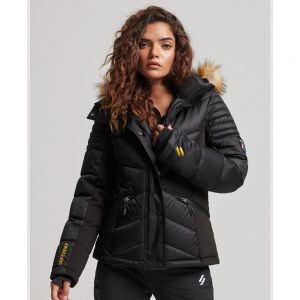 Prezzi Superdry snow luxe puffer jacket nero l donna