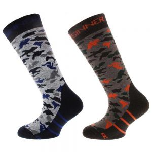 Prezzi Sinner camo socks 2 pairs marrone,blu eu 31-34 ragazzo