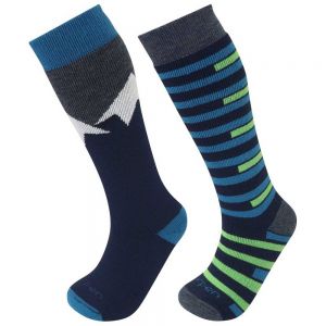 Prezzi Lorpen t1 merino ski socks 2 pairs multicolor eu 23-26 ragazzo