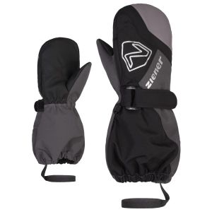 Prezzi Ziener laurus as mitten glove junior guanti bambini (92, nero/grigio)