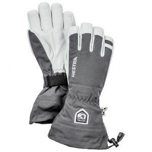 Prezzi Hestra army leather heli ski 5 finger guanti (5, grigio)