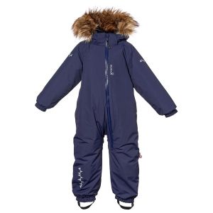 Prezzi Isbjorn kid\'s toddler padded jumpsuit with fur tuta outdoor bambini (98, blu)
