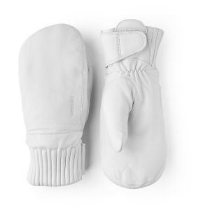 Prezzi Hestra idre wool mitt guanti (6, bianco/grigio)