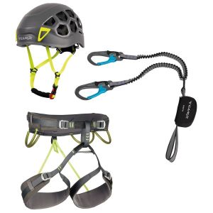 Prezzi C.a.m.p. kit ferrata kinetic rewind pro energy set da arrampicata (l, grigio)