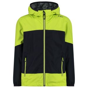 Prezzi Cmp kid\'s jacket fix hood ripstop giacca antipioggia bambini (140, nero/verde)