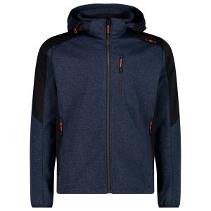 Prezzi Cmp jacket zip hood softshell giacca softshell uomo (50, blu)