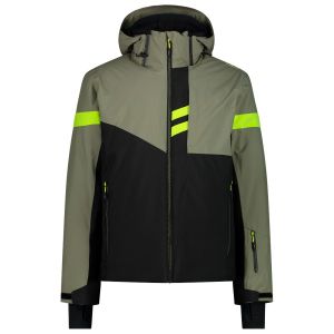 Prezzi Cmp jacket zip hood twill giacca da sci uomo (56, nero/olivia)