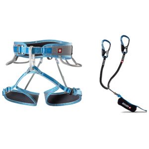 Prezzi Ocun via ferrata twist tech captur pro swivel set set da arrampicata (l-xl, grigio/blu)